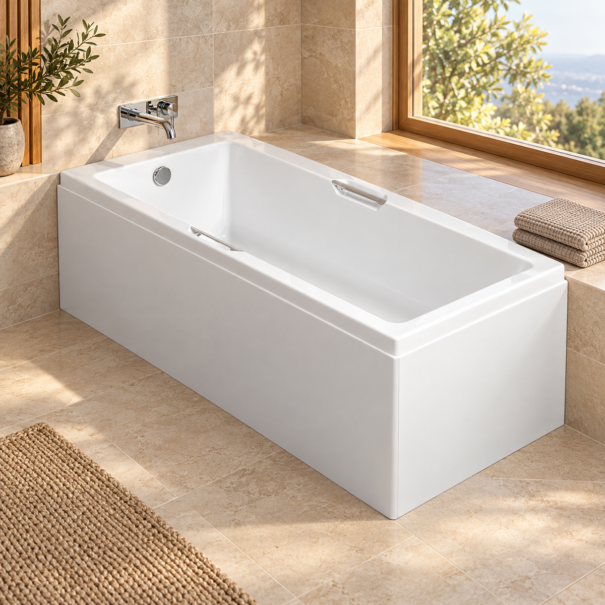 Carron Integra Twin Grip Single Ended 5mm Bath – Size Options