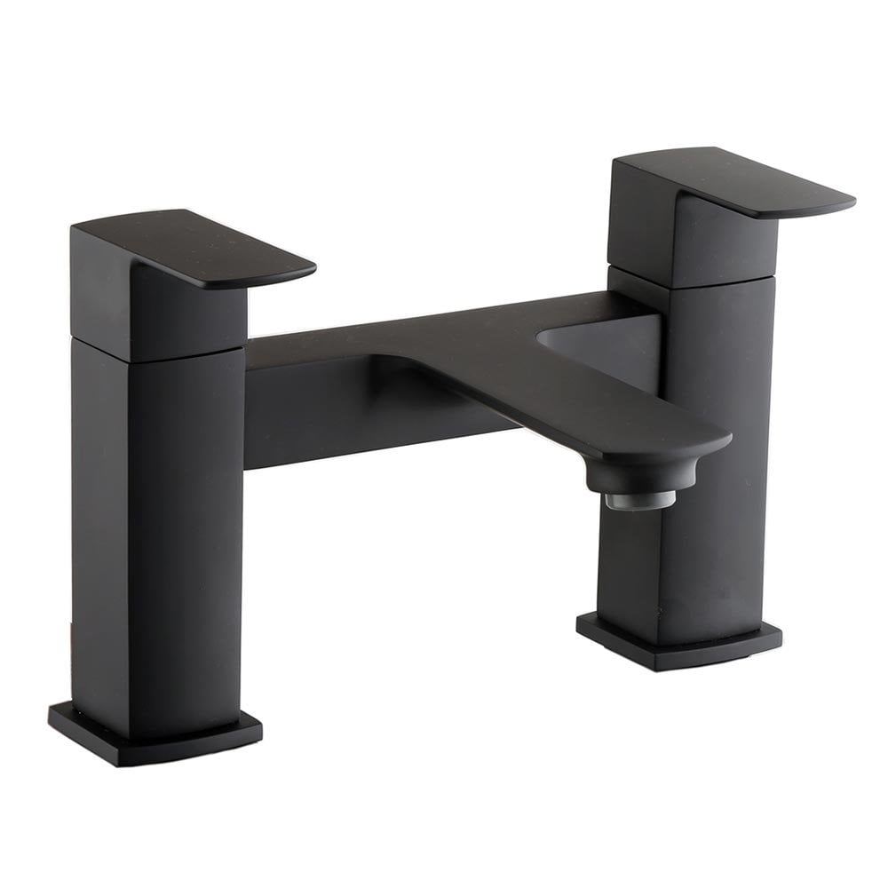 Ascent Kansas Matt Black Bath Filler Tap – Deck Mounted
