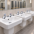 Karma Chrome Non-Concussive Basin Taps – Pair