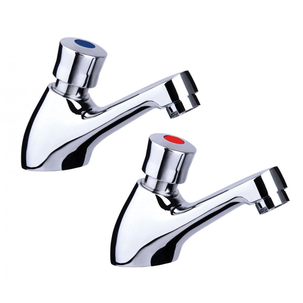 Karma Chrome Non-Concussive Basin Taps – Pair