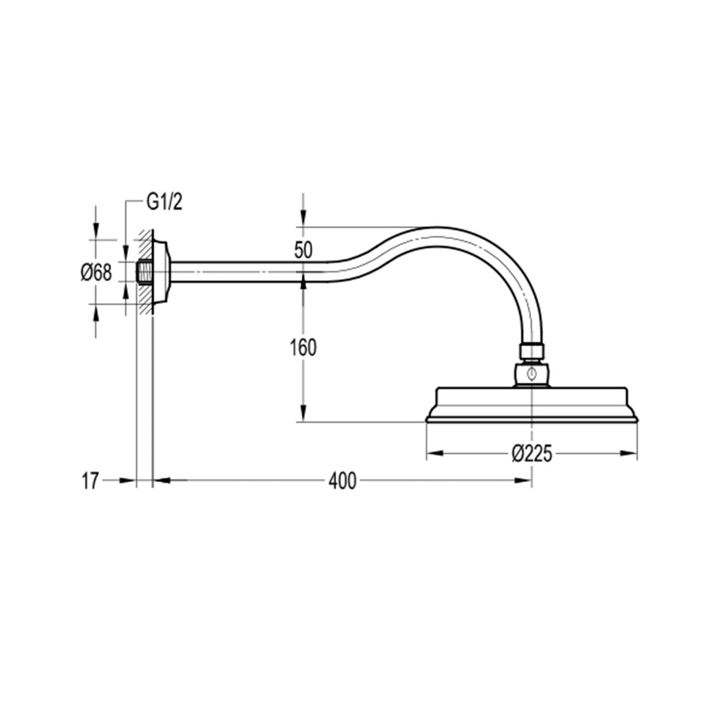 Flova Liberty Wall Mounted Shower Arm
