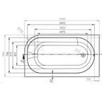 Kansas 1600 x 900mm Offset Double Ended Bath - LH