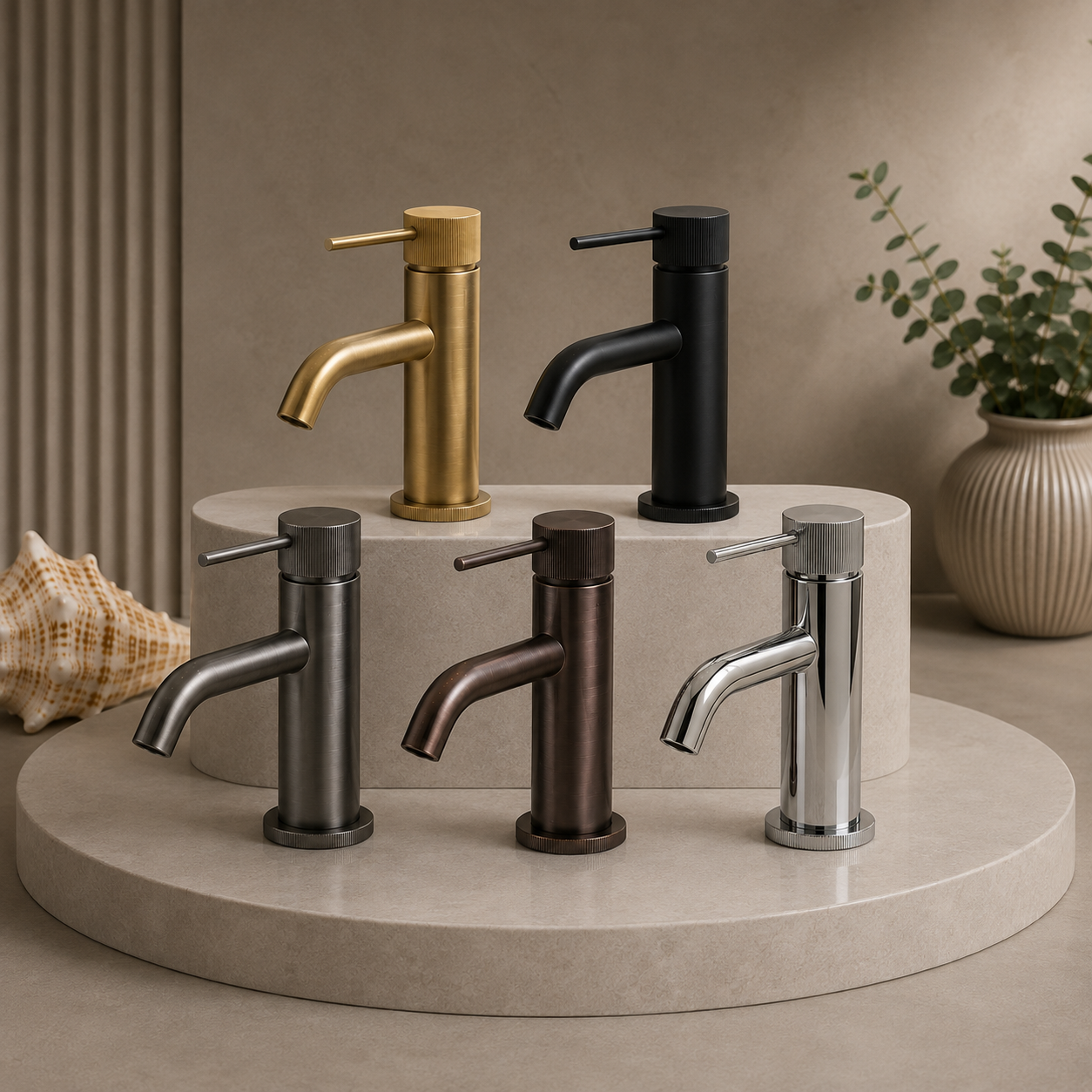Knole Basin Mixer with Slotted Click-Clack Waste