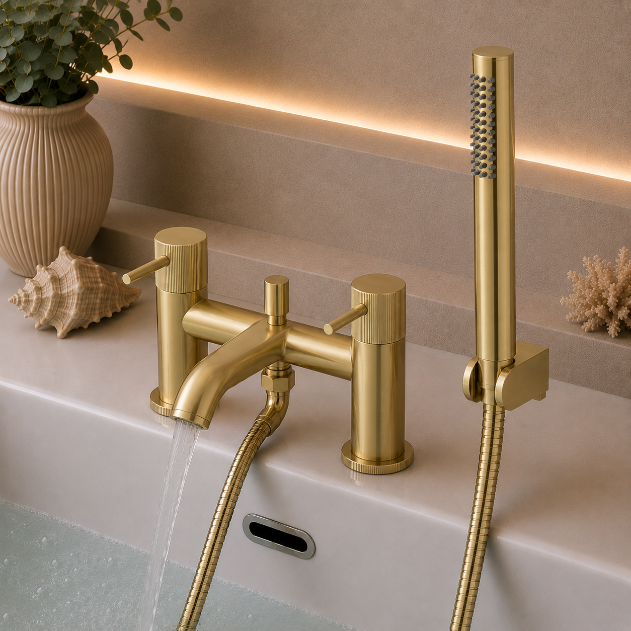 Knole Deck Mounted Bath Shower Mixer – 5 Finishes