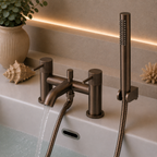 Knole Deck Mounted Bath Shower Mixer – 5 Finishes