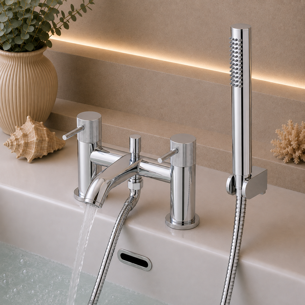Knole Deck Mounted Bath Shower Mixer – 5 Finishes