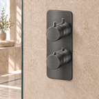 Knole Fluted Double Outlet Two Control Concealed Thermostatic Shower Valve
