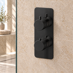 Knole Fluted Double Outlet Two Control Concealed Thermostatic Shower Valve