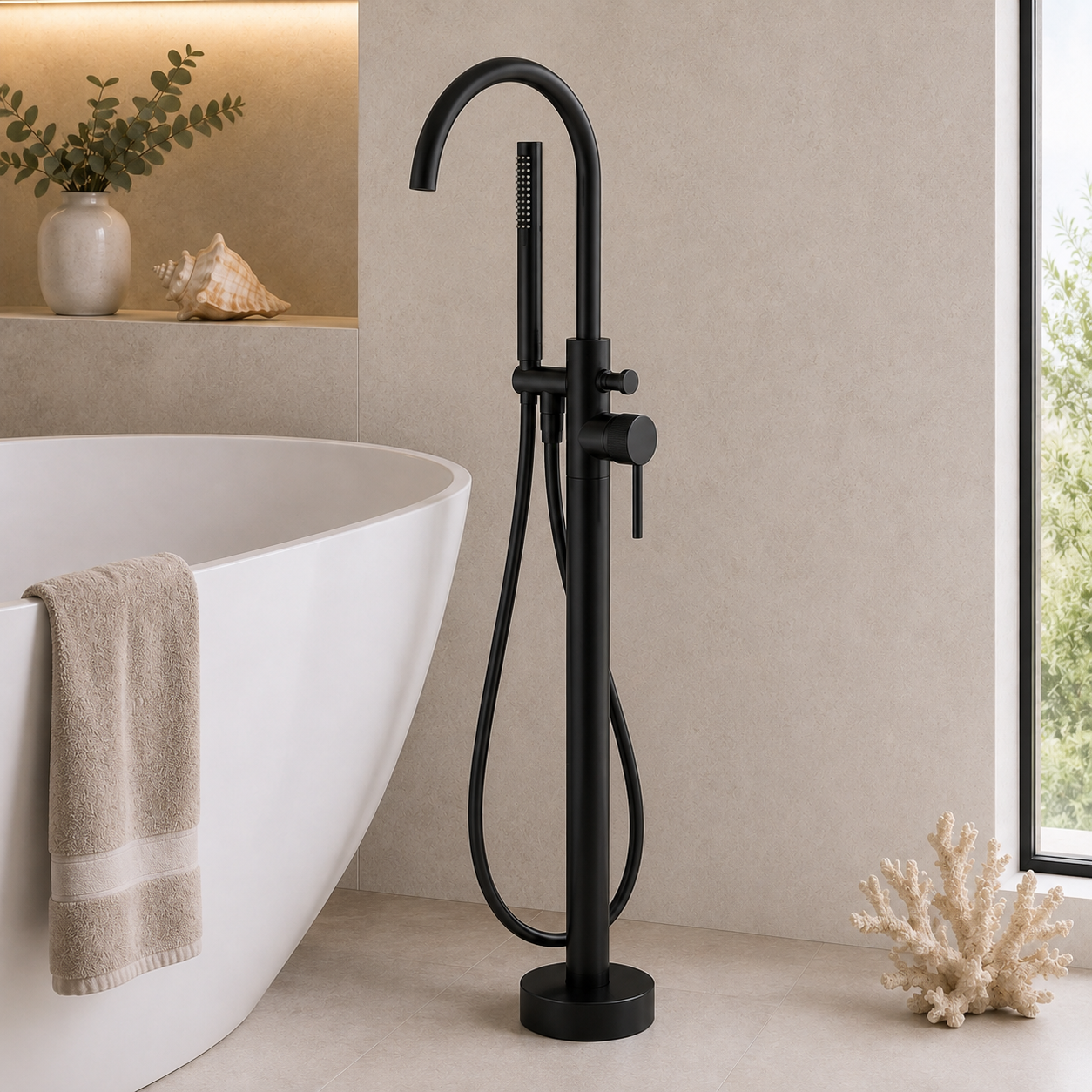 Knole Freestanding Bath Shower Mixer – 5 Finishes