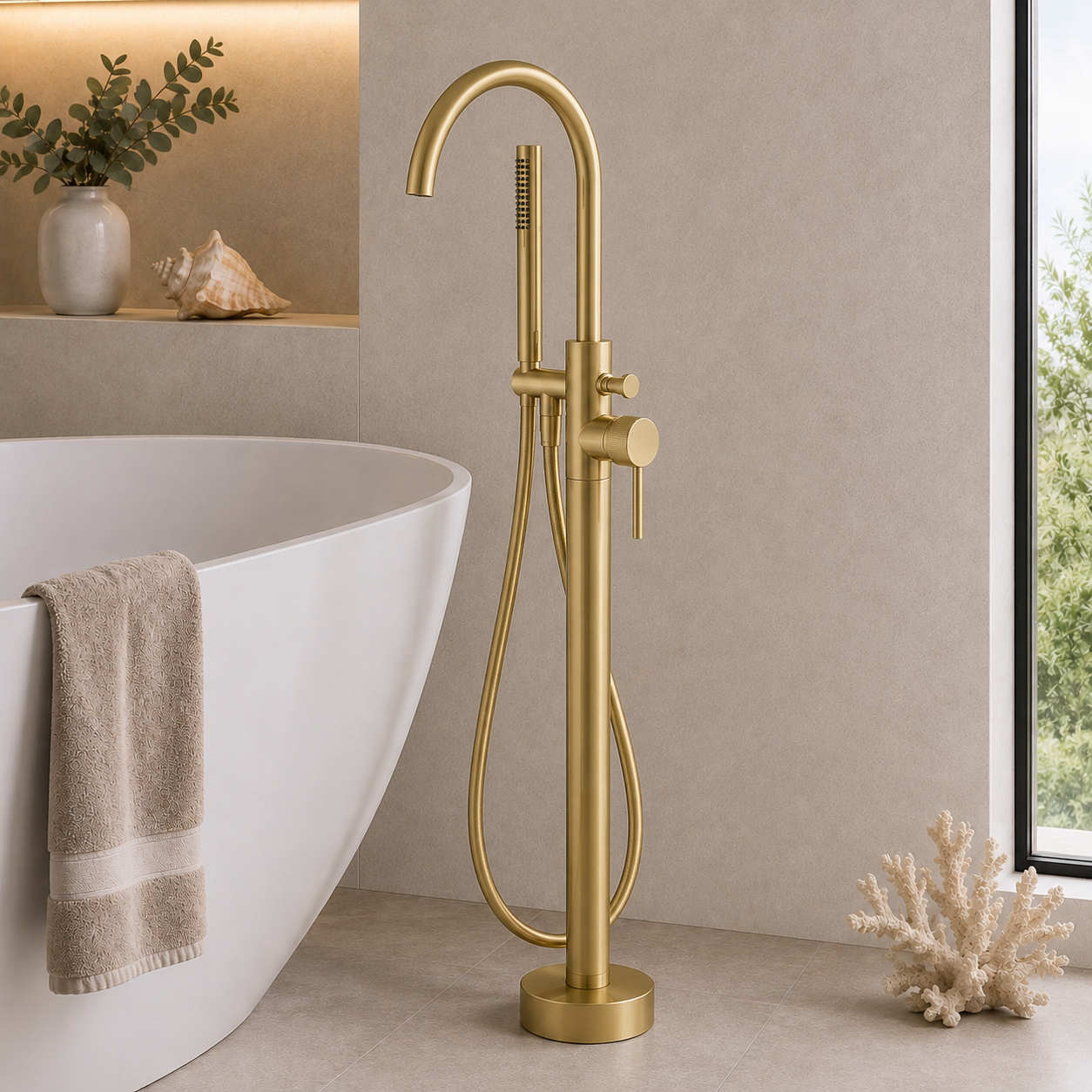 Knole Freestanding Bath Shower Mixer – 5 Finishes