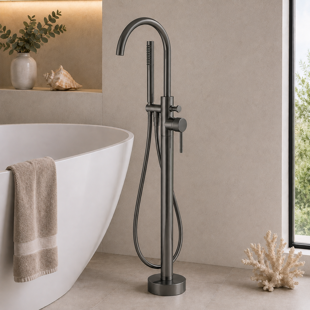 Knole Freestanding Bath Shower Mixer – 5 Finishes