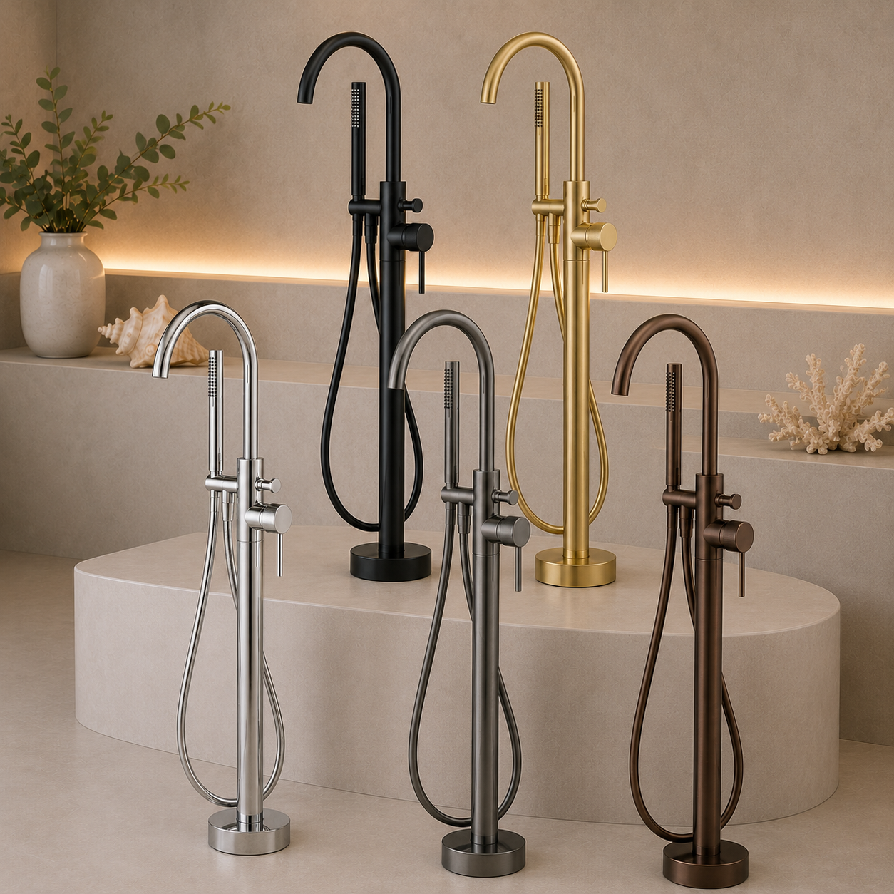 Knole Freestanding Bath Shower Mixer – 5 Finishes