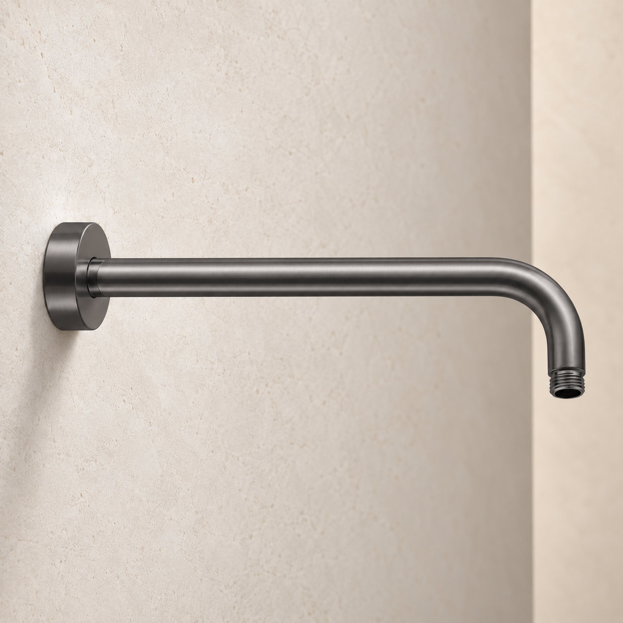 Knole Round Shower Arm – Gunmetal Grey
