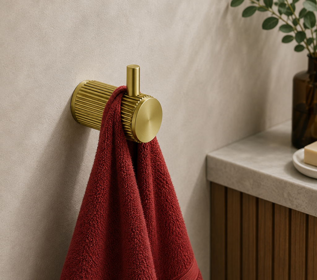 Knole Robe Hook | Chrome, Matt Black, Gunmetal Grey & Matt Brushed Brass
