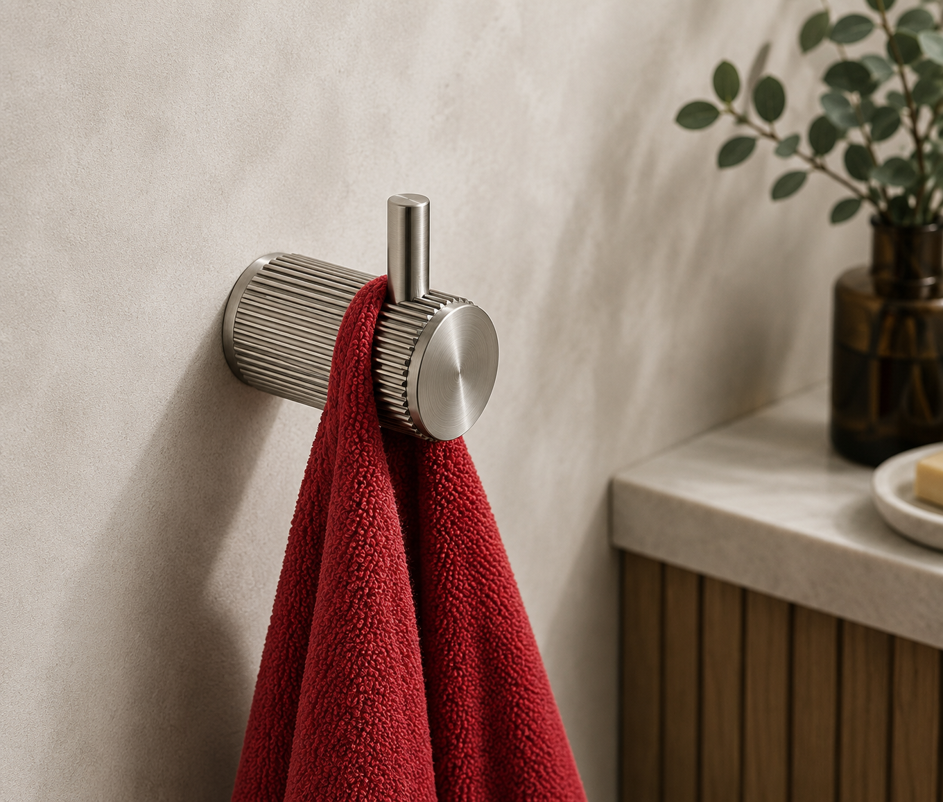Knole Robe Hook | Chrome, Matt Black, Gunmetal Grey & Matt Brushed Brass