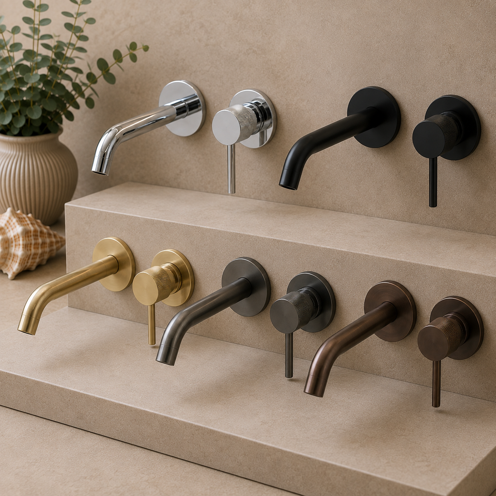 Knole Single Lever Wall Mounted Basin Mixer – 5 Finishes