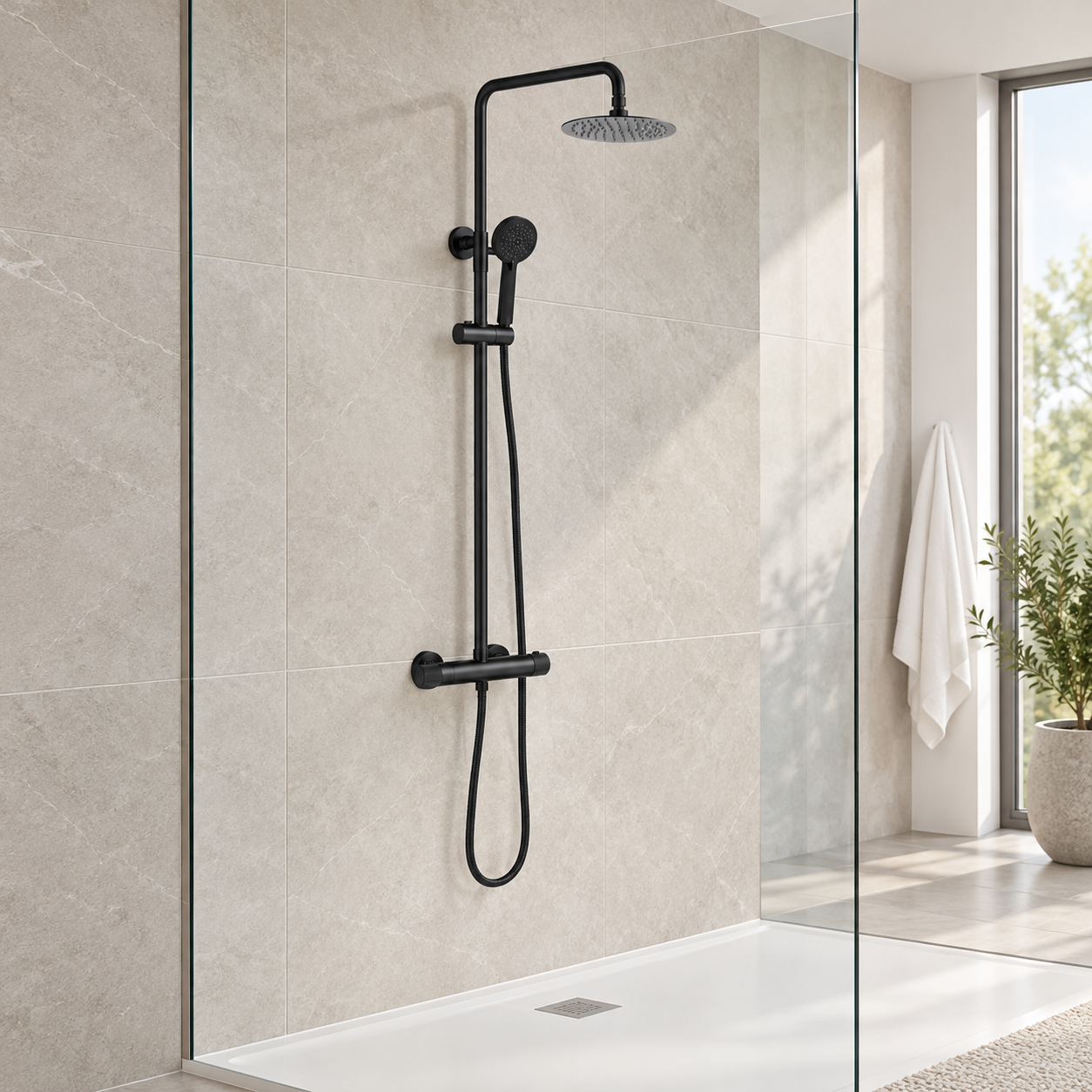 Knole Fluted Round Thermostatic Shower Valve & Kit