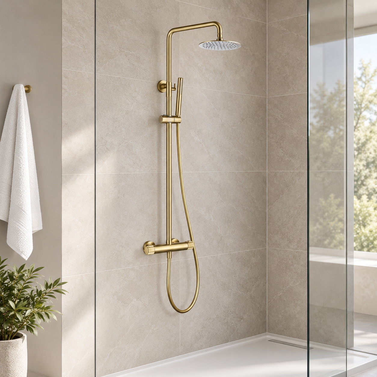 Knole Fluted Round Thermostatic Shower Valve & Kit