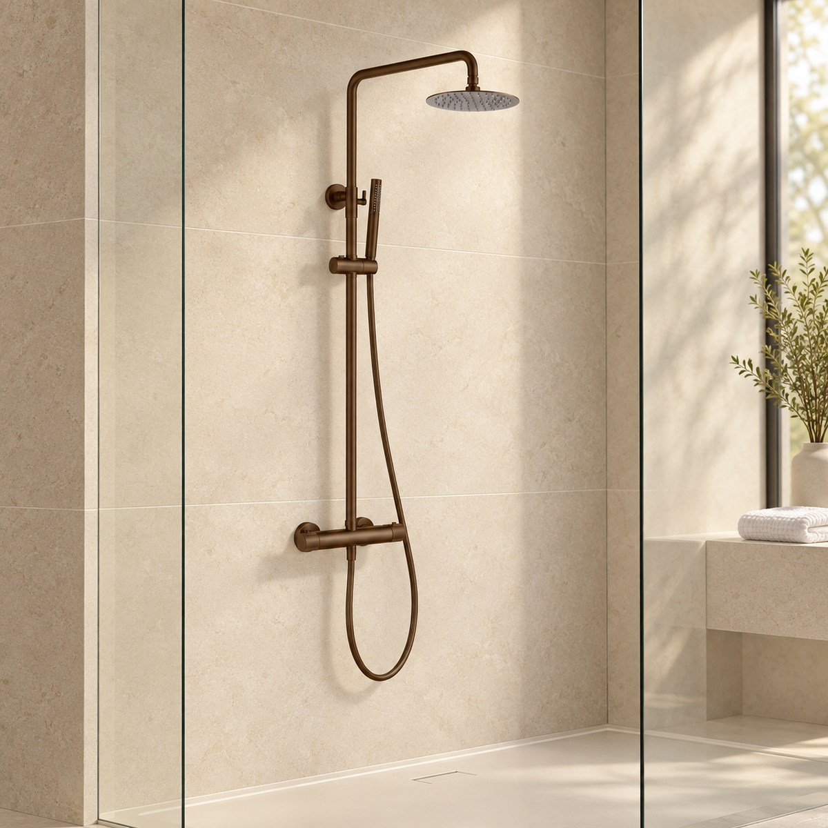 Knole Fluted Round Thermostatic Shower Valve & Kit