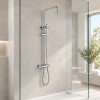 Knole Fluted Round Thermostatic Shower Valve & Kit