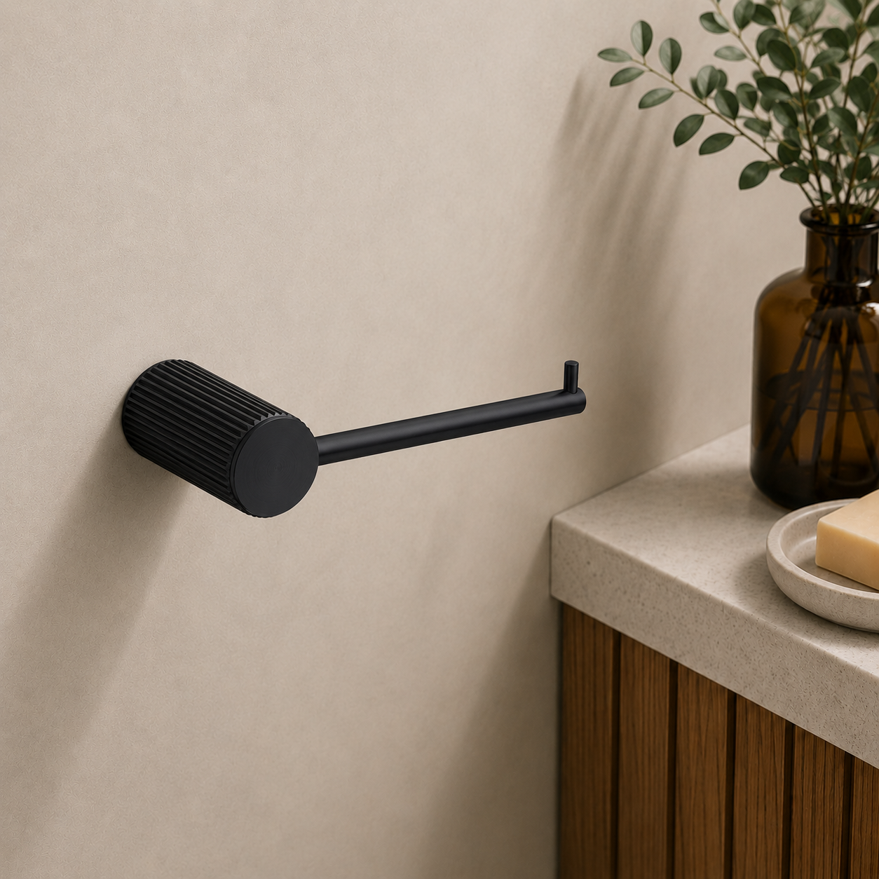 Knole Toilet Roll Holder | Chrome, Matt Black, Gunmetal Grey & Matt Brushed Brass