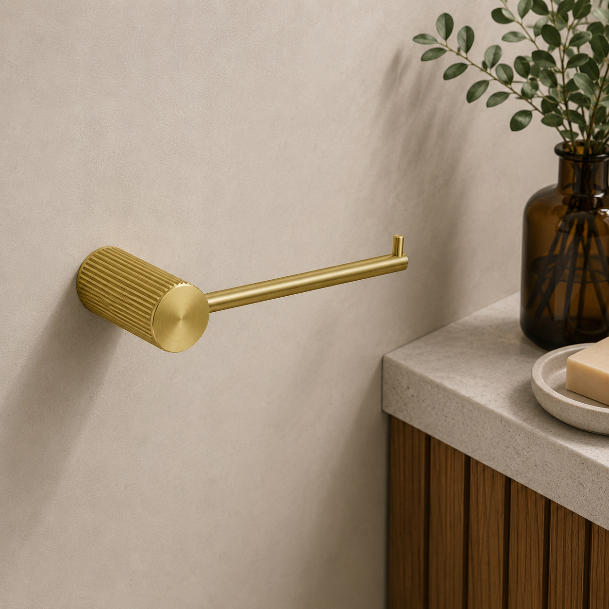 Knole Toilet Roll Holder | Chrome, Matt Black, Gunmetal Grey & Matt Brushed Brass
