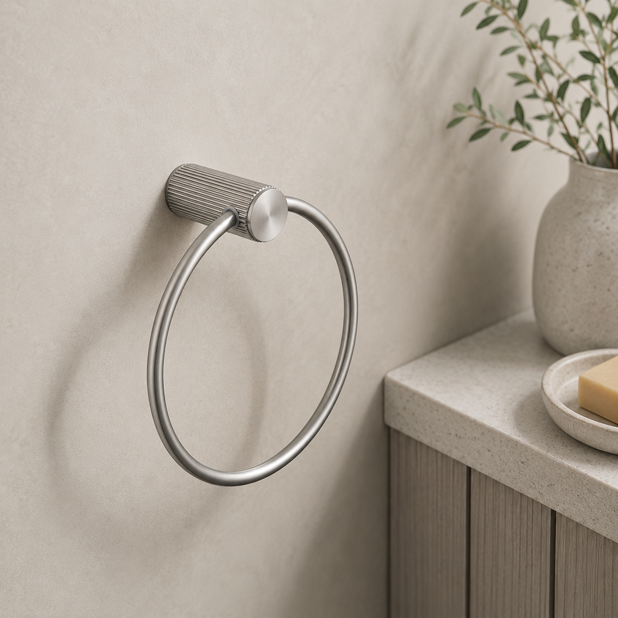 Knole Towel Ring | Chrome, Matt Black, Gunmetal Grey & Matt Brushed Brass