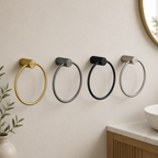 Knole Towel Ring | Chrome, Matt Black, Gunmetal Grey & Matt Brushed Brass