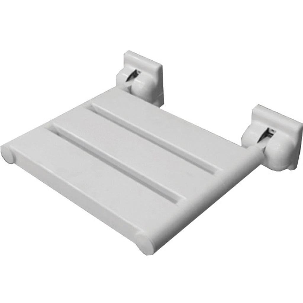 Comfort Folding Shower Seat - White ABS & Stainless Steel