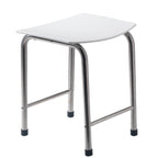 Comfort Shower Stool with Chrome Frame & White Seat