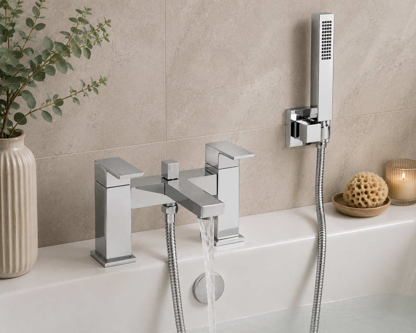 Lamberhurst Deck Mounted Bath Shower Mixer