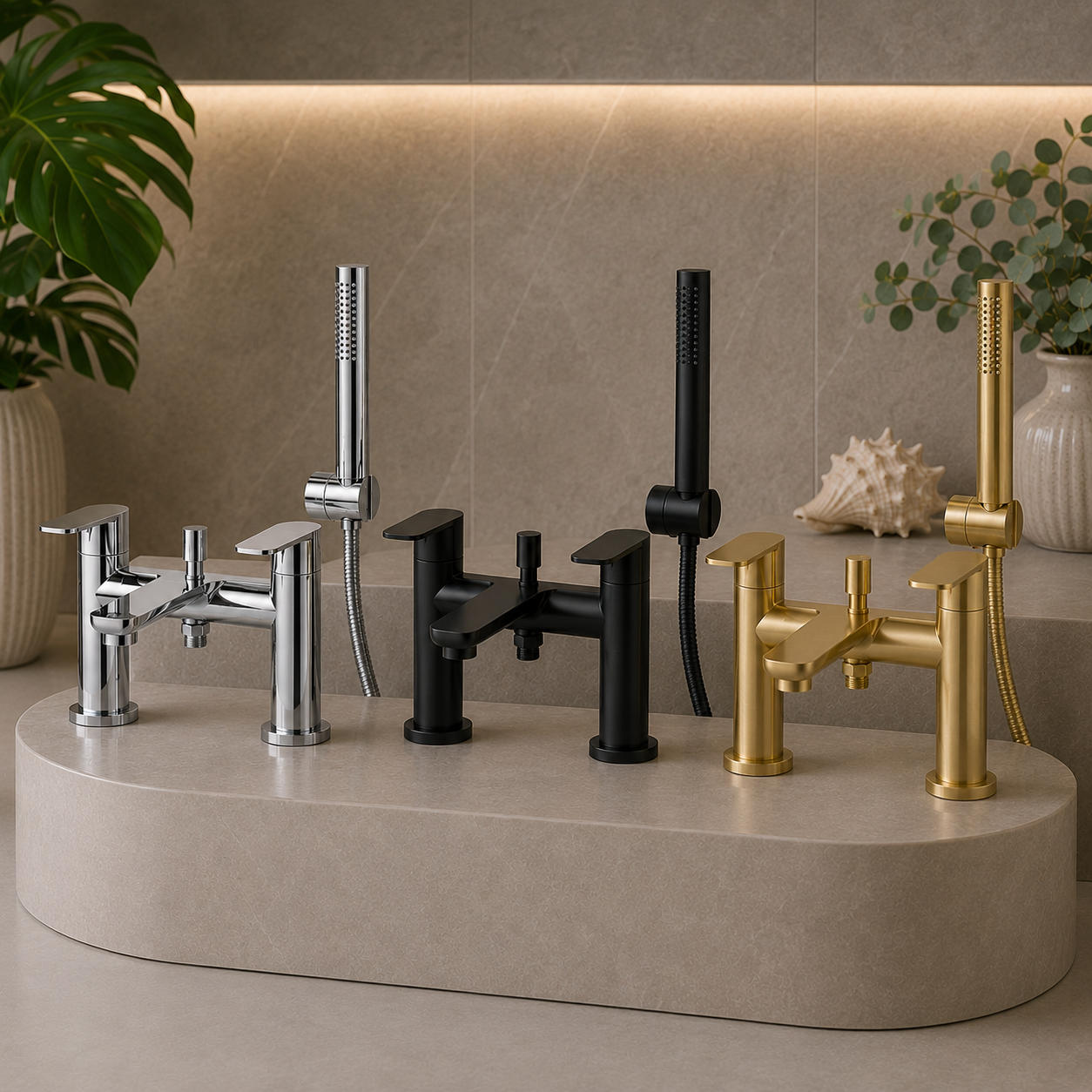 Langton Deck Mounted Bath Shower Mixer