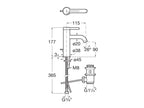 Roca Ona Basin Mixer with Cold Start