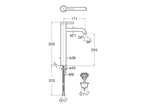 Roca Ona Extended Basin Mixer Smooth Body with Cold Start