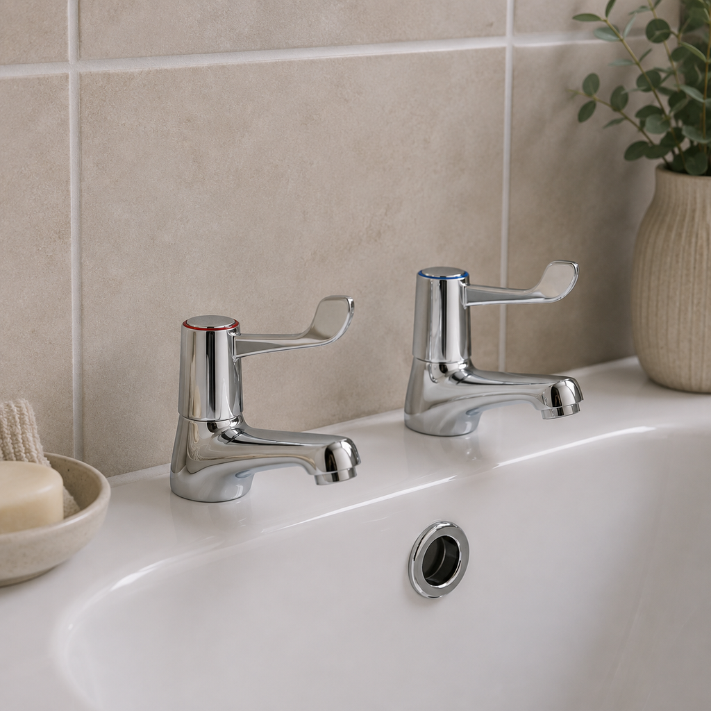 Lever Bath Taps – Chrome