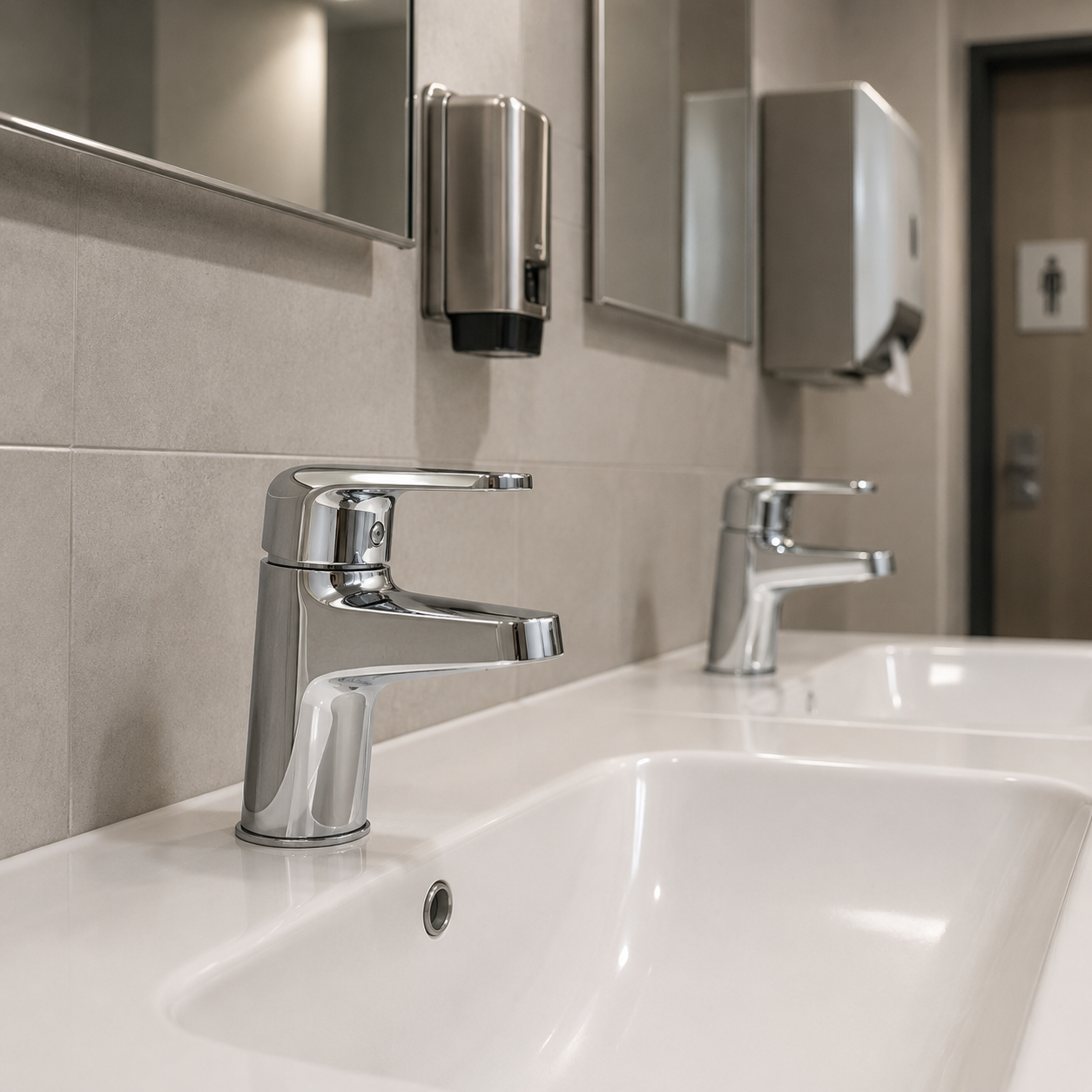 Lever Commercial Thermostatic Mono Basin Mixer – Chrome