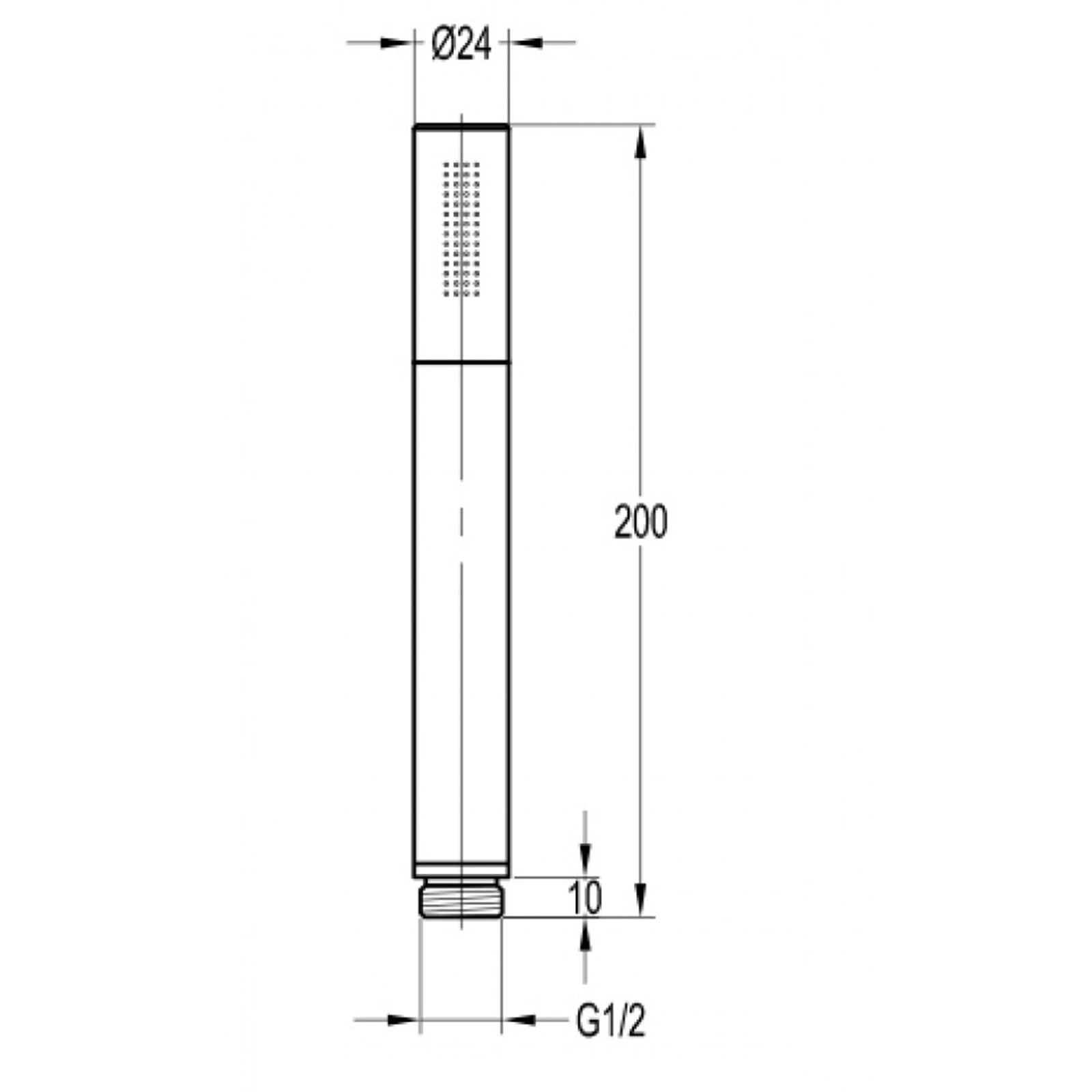 Levo Brass Pencil Handshower - Matt Black