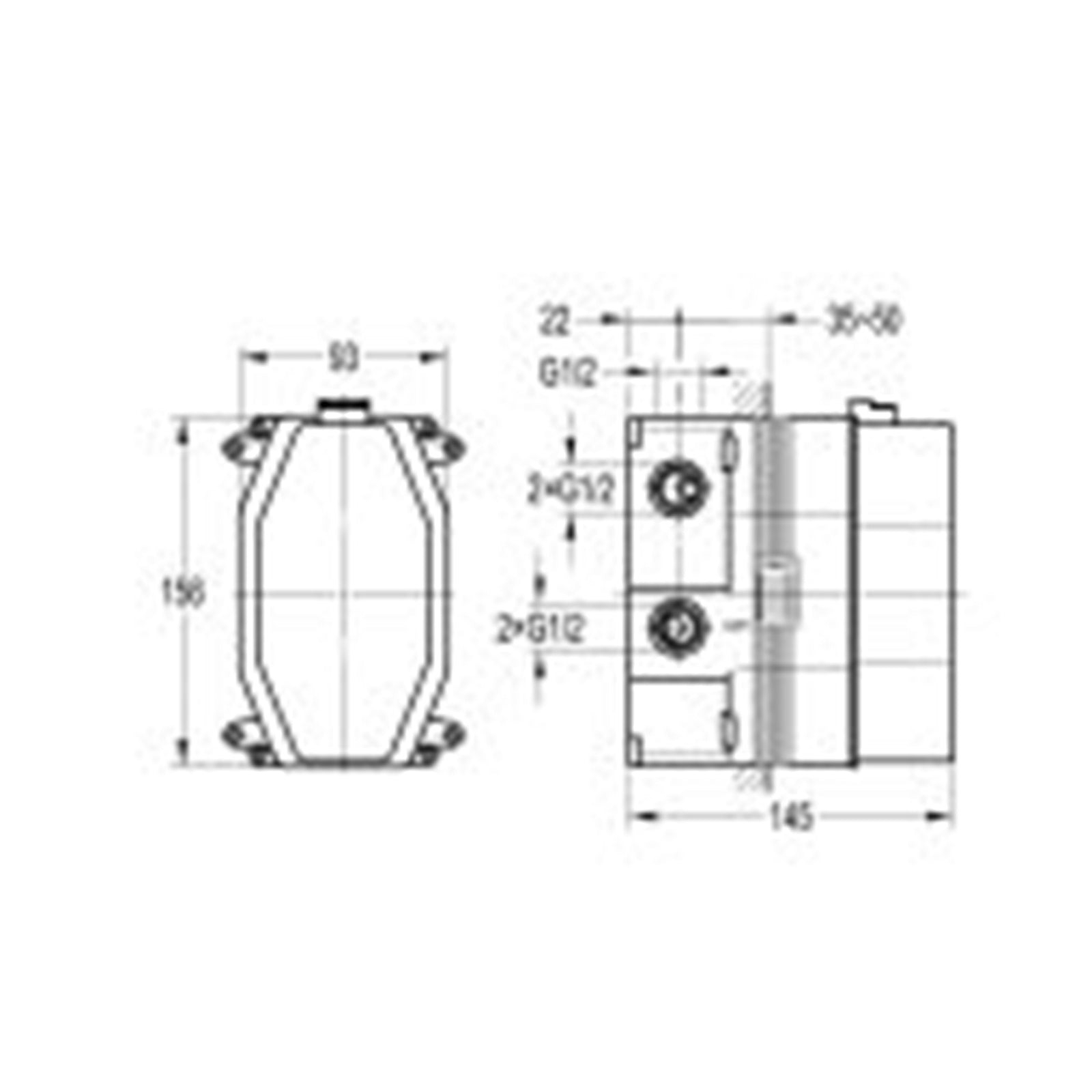Levo Concealed Round Thermostatic Shower Valve - Matt Black