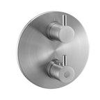 Levo Concealed Round Thermostatic Shower Valve - Brushed Nickel