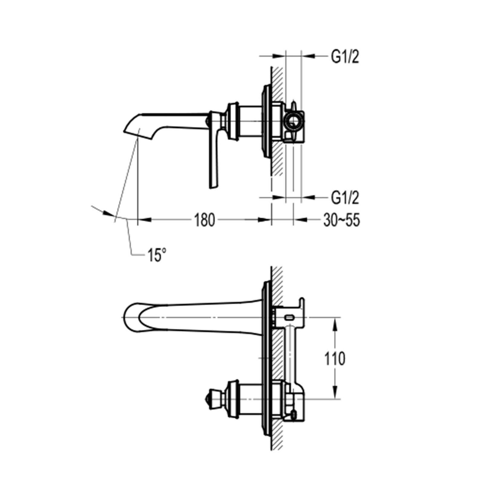Flova Liberty Concealed Basin Mixer