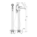 Flova Liberty Floor Standing Bath Shower Mixer