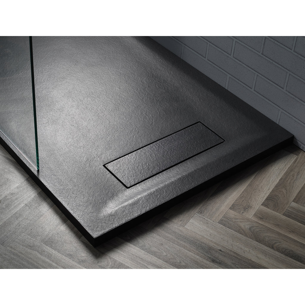 Ascent Premier Black Stone 1400 x 800mm Shower Tray