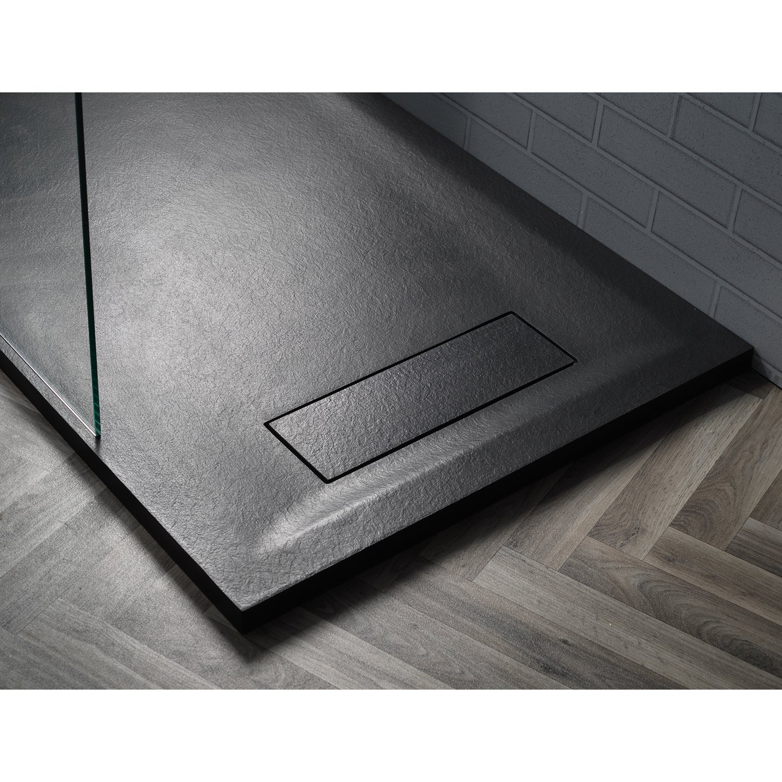 Ascent Premier Black Stone 1400 x 800mm Shower Tray