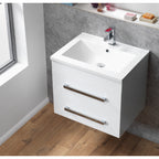 Monica 600mm Drawer Wall Hung Combination - Gloss White