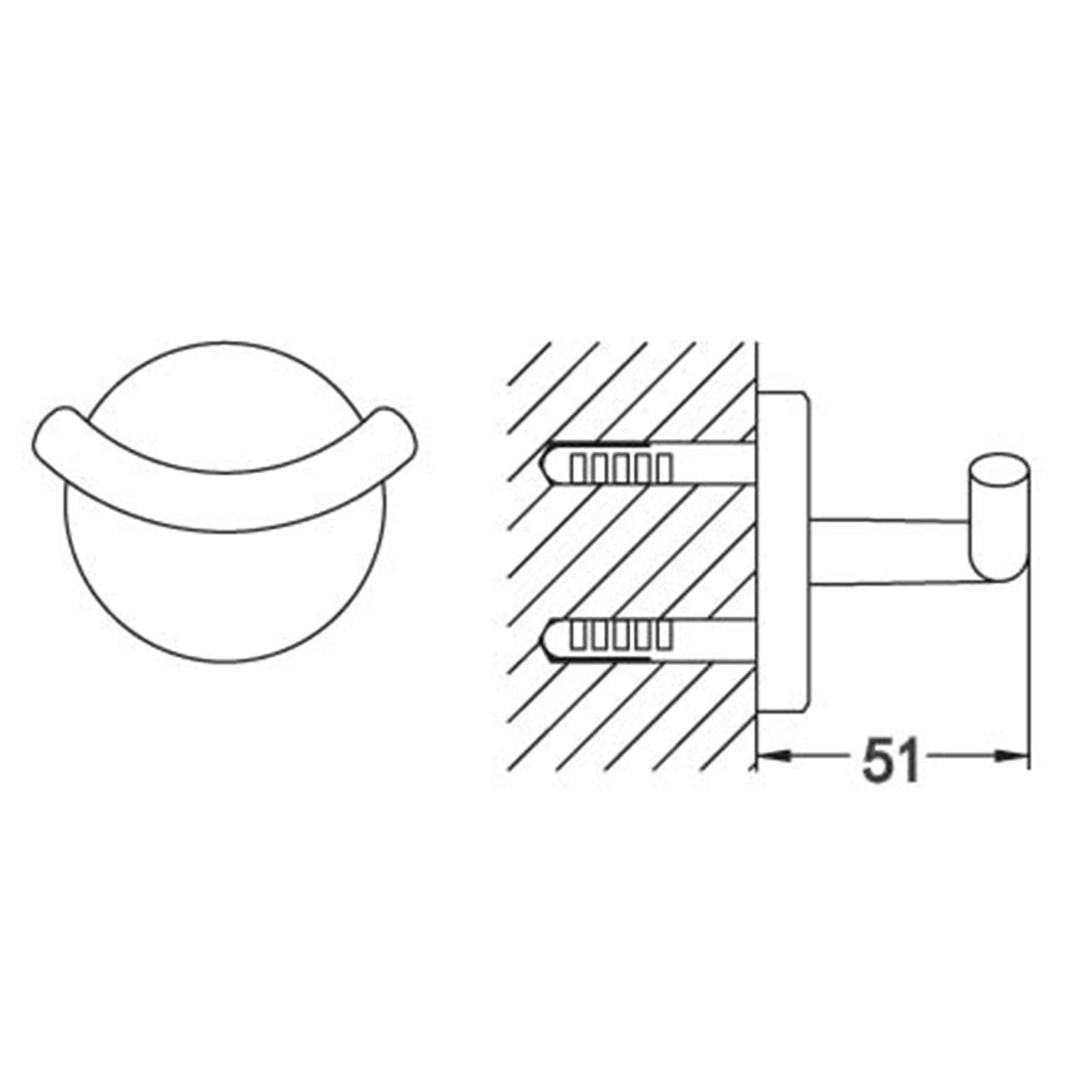 Coco Robe Hook - Matt Black