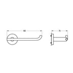 Coco Toilet Roll Bar - Matt Black