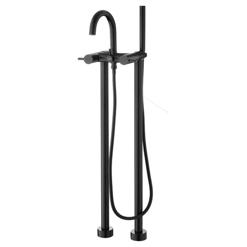 Levo Floorstanding Bath Shower Mixer - Matt Black