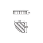 Coco 205mm Corner Rack - Matt Black