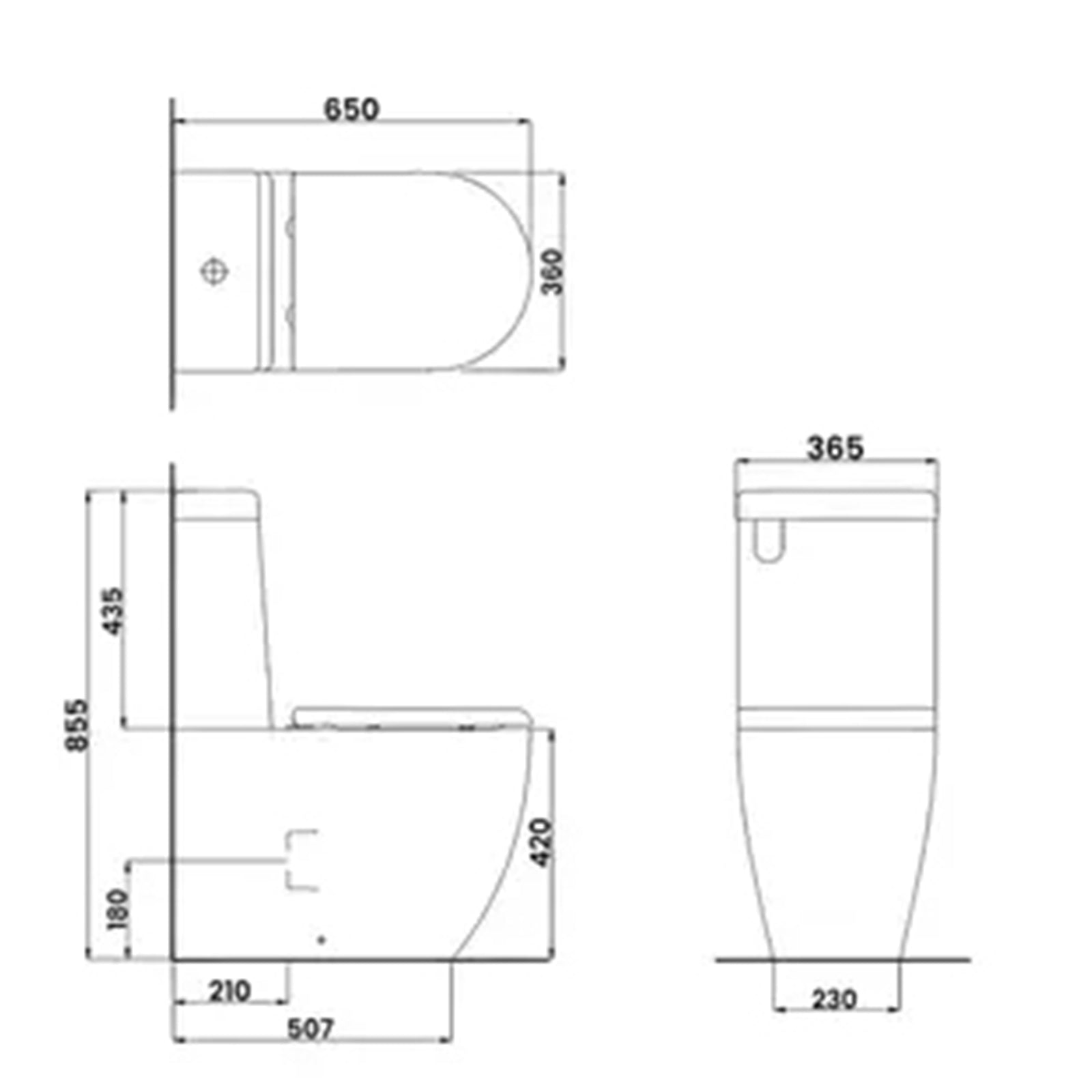 Britton Milan Rimless Close Coupled WC