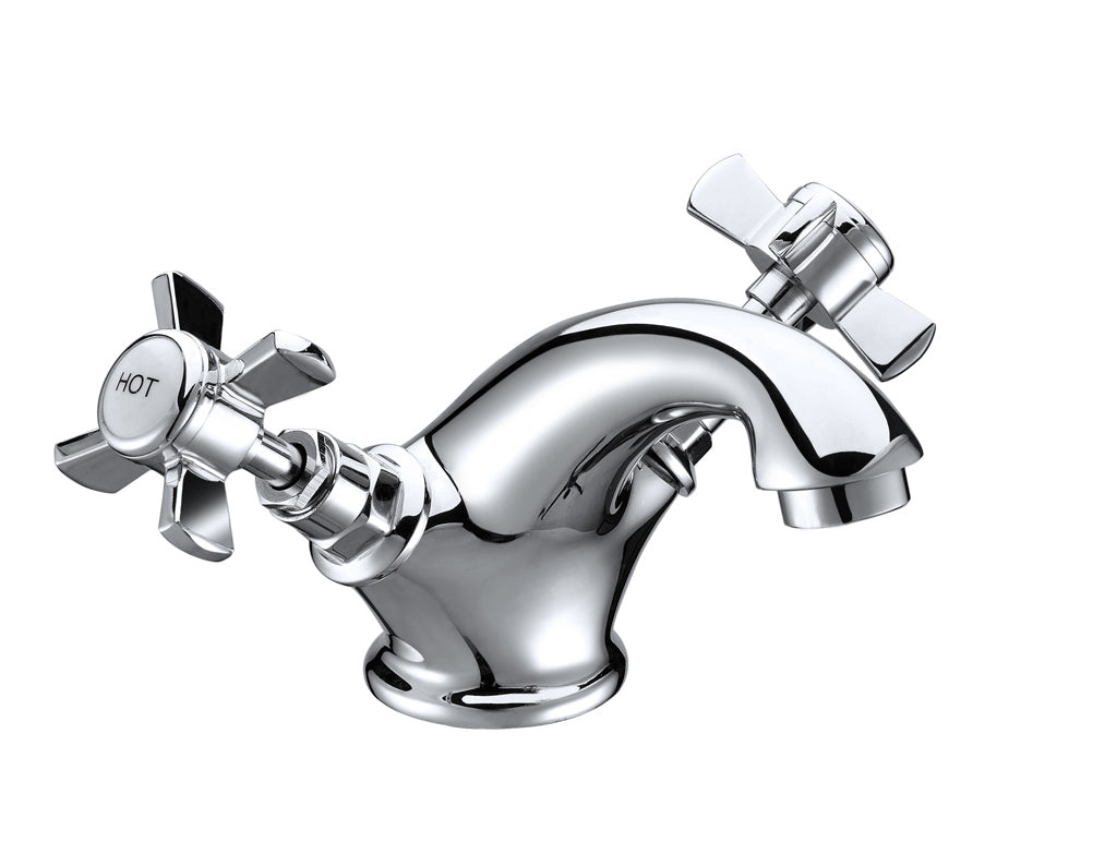 Molyneux Traditional Mono Basin Mixer with Click-Clack Waste – Chrome